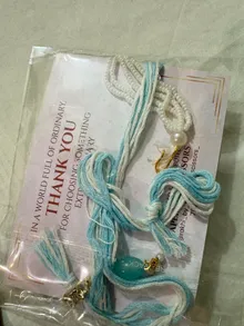 Turquoise Kundan Rakhi — 3
