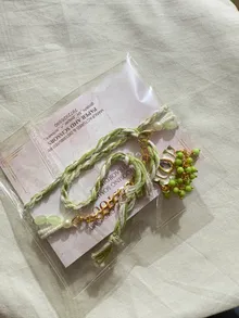 Mint Peacock Kundan Rakhi — 3