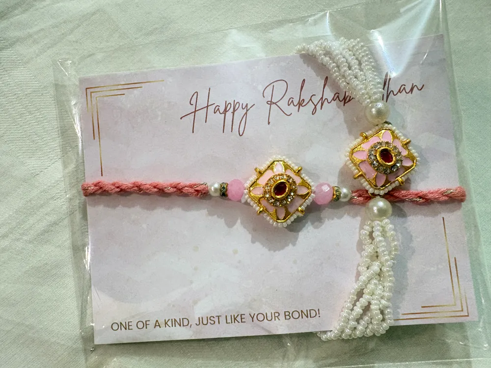 Rose Kundan Rakhi